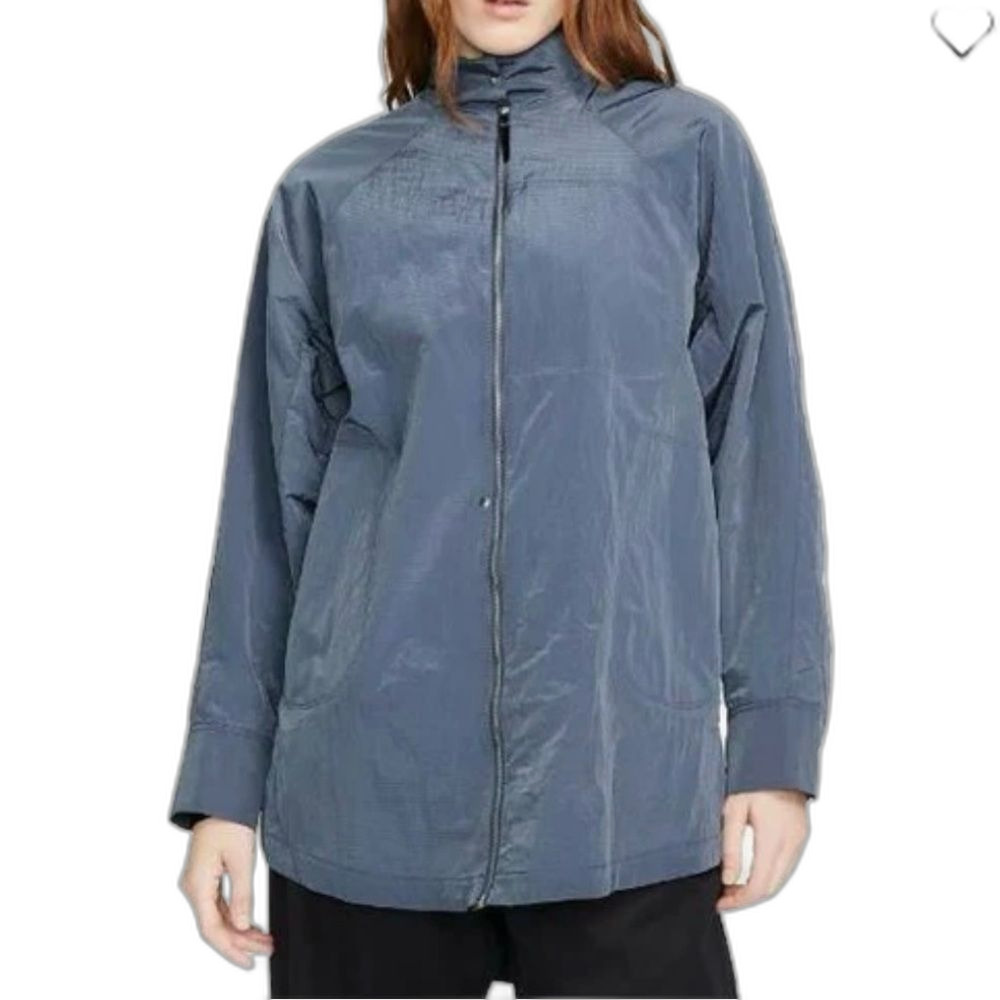 Nike ESC Women's Woven Shirt Jacket Blue Every Stitch‎ Considered Small